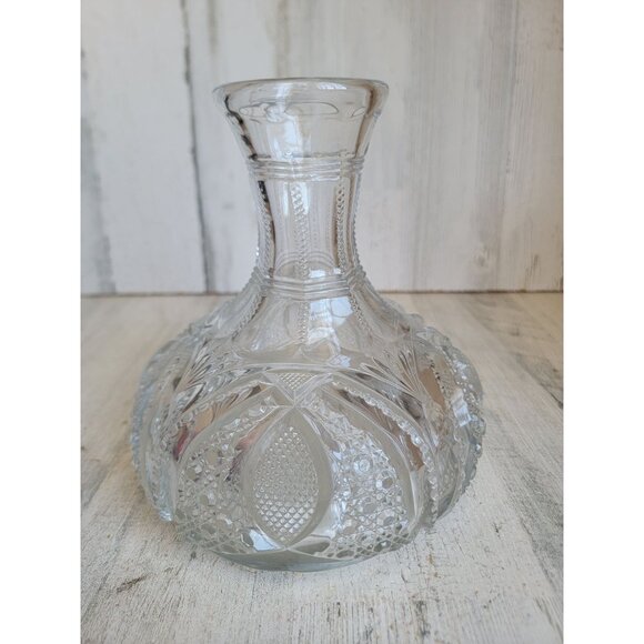 Vintage heavy weighted Crystal wine glass vase collectible home decor - Picture 3 of 7